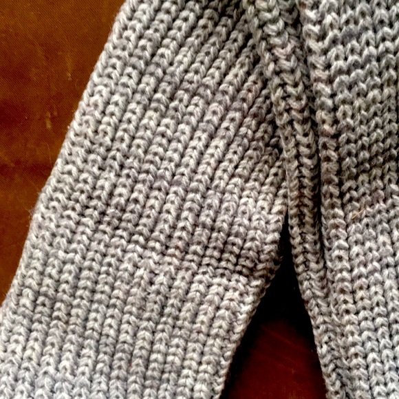 NWOT: Hand Knit Wool Scarf Double Layered 56” x 4-1/2” NEW UNISEX - Picture 4 of 5